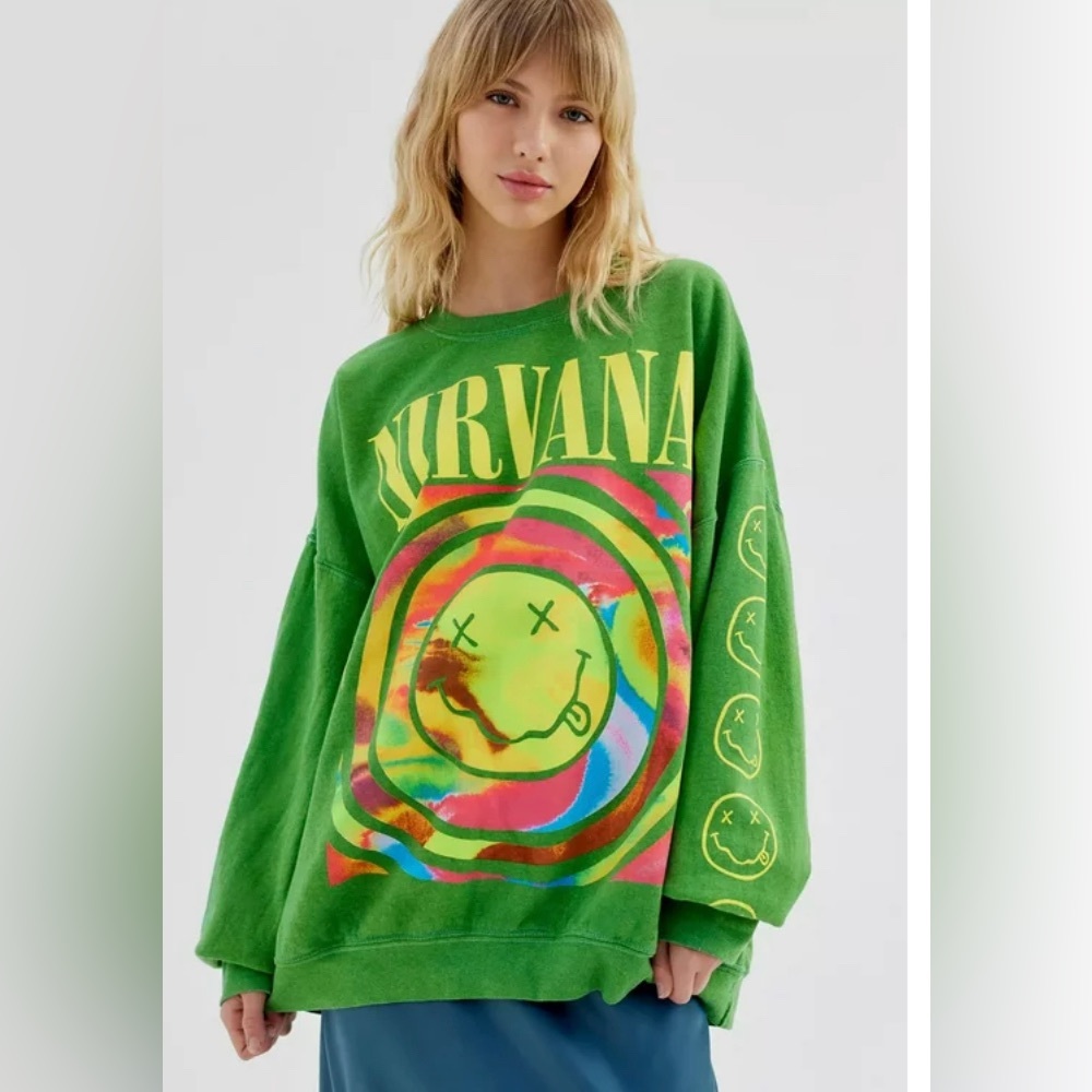 Urban outfitters nirvana hoodie RARE COLOR‼️